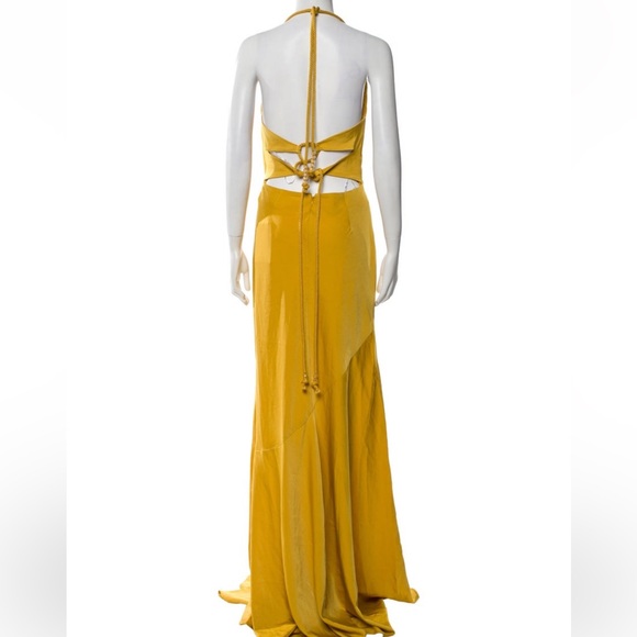 Andrea Iyamah Brand New Tiro Gold Maxi Dress in Mustard color. Retail price:$395 - Picture 2 of 16